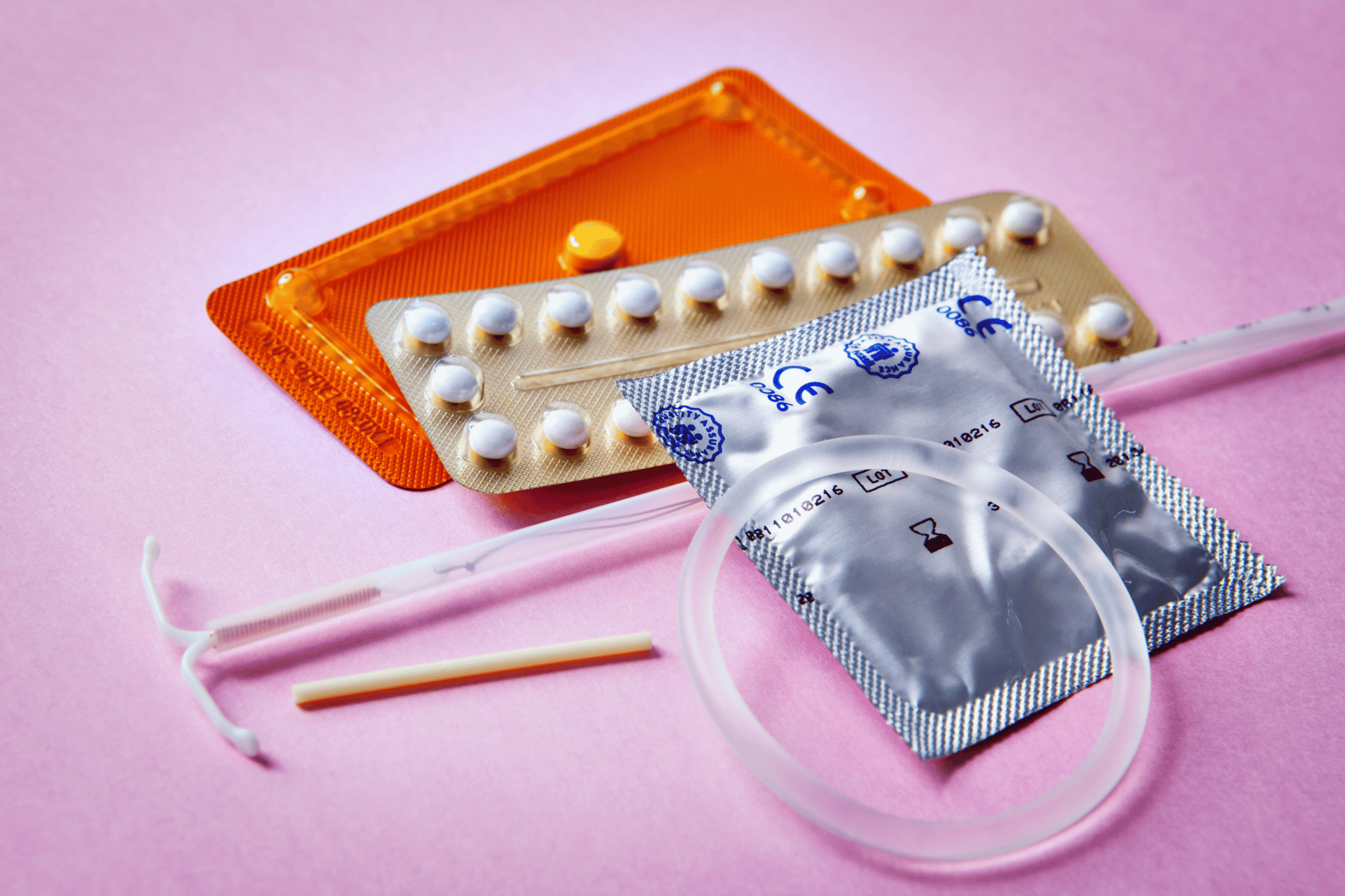 various birth control treatments and methods including pills, condom, and IUD